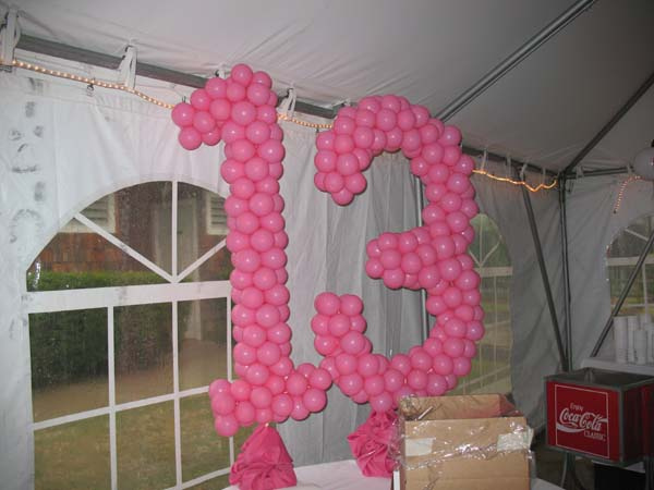 Number 13 for a Birthday Buffet Table